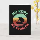 ウェイクボードNoロープNo問題レトロウェイクボーダー カード (黄色い花)