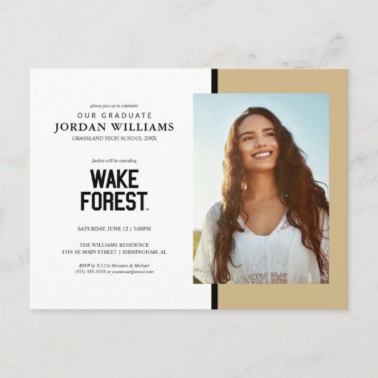 ウェイク・フォレスト大学 | ウェイク・フォレスト 案内ポストカード (正面)