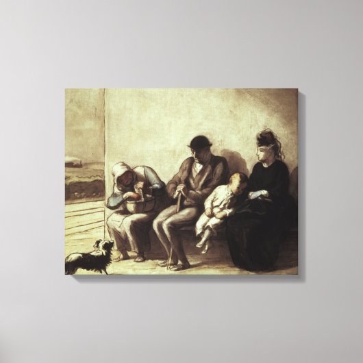 ウェイサイド鉄道駅 キャンバスプリント (正面)