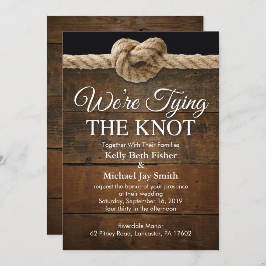 ウェイズタイザノット結婚式招待状 招待状 (正面/裏面)