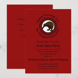 ウェイタンギーデー カスタマイズ可能 テキスト ニュージーランド 招待状