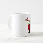 ウェイターとワイン コーヒーマグカップ (正面左)