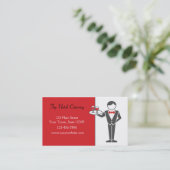 ウェイターのサービングの飲み物 名刺 (スタンド正面)