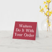 ウェイターは注文に応じて実行 カード (黄色い花)