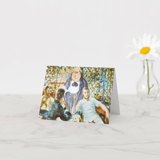 ウェイターアットボーティングパーティー(ルノアール) カード (小さな植物)