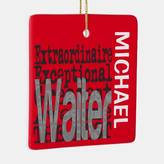 ウェイター非凡なカスタム セラミックオーナメント (右)