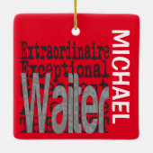 ウェイター非凡なカスタム セラミックオーナメント (裏面)