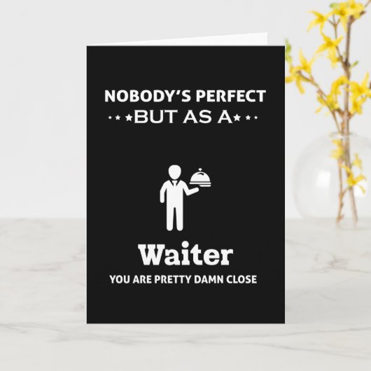 ウェイター カード (黄色い花)