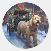 ウェイティンテリアクリスマスの華やかな季節 ラウンドシール (正面)