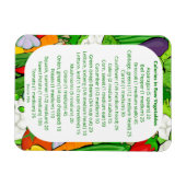 ウェイトウォッチング用の野菜のカロリー一覧 マグネット (横)