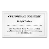 ウェイトトレーナ伝統的ー磁気ビジネスカード マグネット名刺 (正面)
