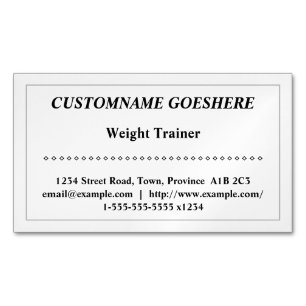 ウェイトトレーナ伝統的ー磁気ビジネスカード マグネット名刺