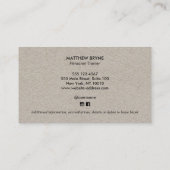 ウェイトトレーニングパーソナルトレーナークラフト 名刺 (裏面)