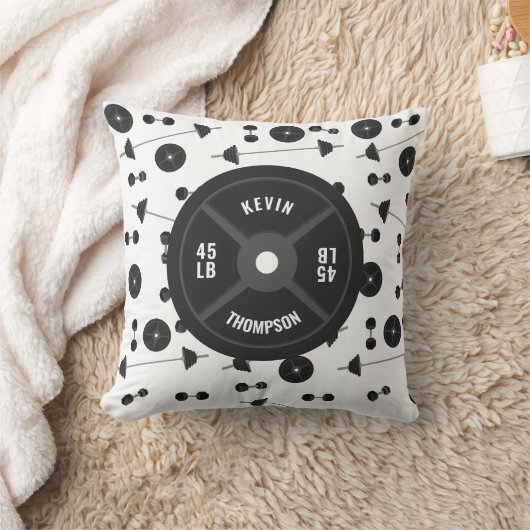 ウェイトトレーニングフィットネスダンベルボディビル名 クッション (ブランケット)