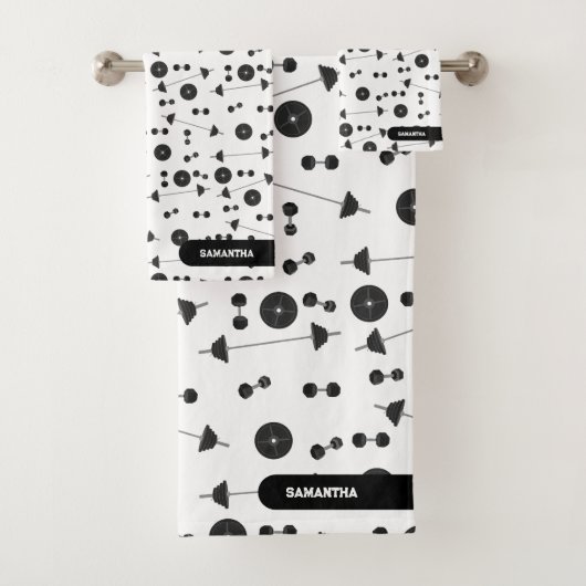 ウェイトトレーニングフィットネスダンベルボディビル名 バスタオルセット (インサイチュ)