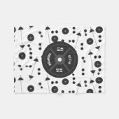 ウェイトトレーニングフィットネスダンベルボディビル名 フリースブランケット (正面(横))