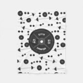 ウェイトトレーニングフィットネスダンベルボディビル名 フリースブランケット (正面)