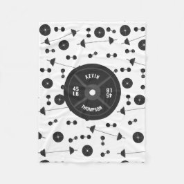 ウェイトトレーニングフィットネスダンベルボディビル名 フリースブランケット