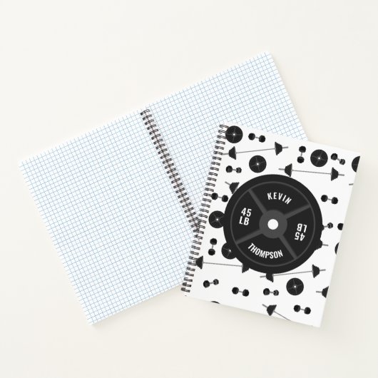 ウェイトトレーニングフィットネスダンベルボディビル ノートブック (内部)