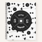ウェイトトレーニングフィットネスダンベルボディビル ノートブック (正面)