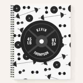 ウェイトトレーニングフィットネスダンベルボディビル ノートブック