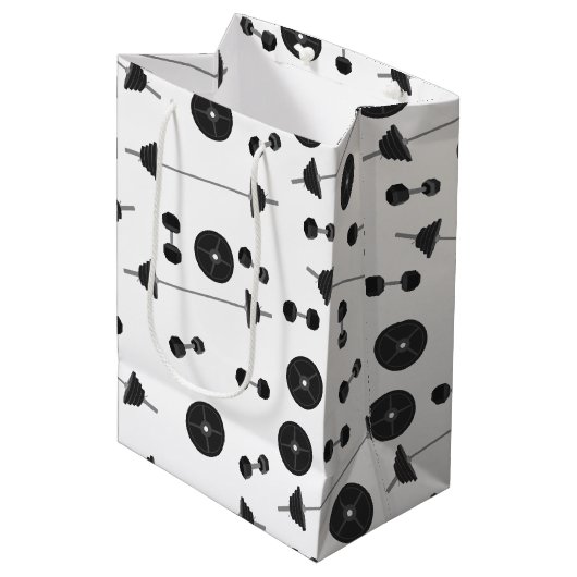 ウェイトトレーニングフィットネスダンベルボディビル ミディアムペーパーバッグ (正面アングル)