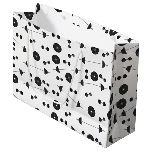 ウェイトトレーニングフィットネスダンベルボディビル ラージペーパーバッグ (正面アングル)