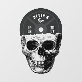 ウェイトプレートスカルトレーニングボディビルジム ウィンドウサイン (シート)