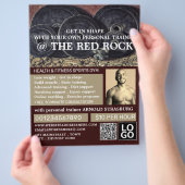 ウェイトプレート, パーソナルトレーナー, ジムの広告 チラシ (手)