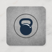 ウェイトリフターパーソナルトレーナーケトルベル スクエア名刺 (正面)