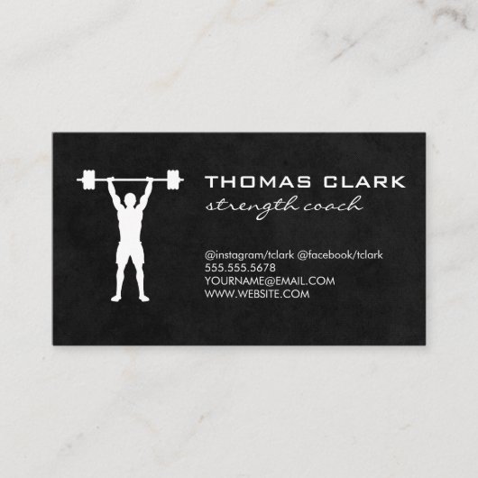 ウェイトリフター強度コーチ 名刺 (正面)