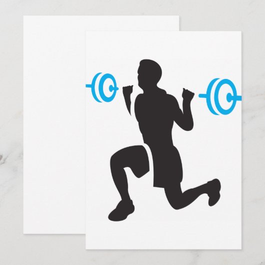 ウェイトリフティングの招待状 招待状 (正面/裏面)