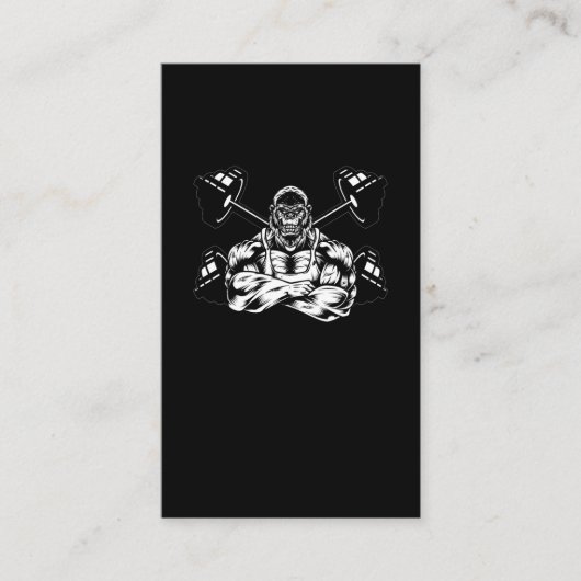 ウェイトリフティングゴリラビーストボディビル 名刺 (正面)