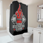 ウェイトリフティングダンベルフィットネスパーソナライズされたジム シャワーカーテン (インサイチュ)