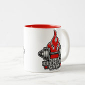 ウェイトリフティングダンベルフィットネスパーソナライズされたジム ツートーンマグカップ (正面右)