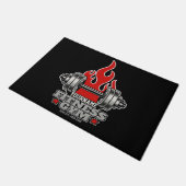 ウェイトリフティングダンベルフィットネスパーソナライズされたジム ドアマット (アングル)