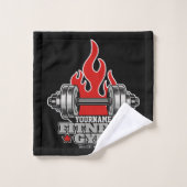 ウェイトリフティングダンベルフィットネスパーソナライズされたジム バスタオルセット (ウォッシュタオル)