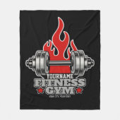 ウェイトリフティングダンベルフィットネスパーソナライズされたジム フリースブランケット (正面)