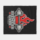 ウェイトリフティングダンベルフィットネスパーソナライズされたジム フリースブランケット (正面(横))