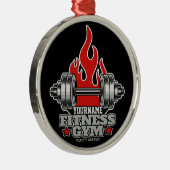 ウェイトリフティングダンベルフィットネスパーソナライズされたジム メタルオーナメント (右)