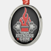 ウェイトリフティングダンベルフィットネスパーソナライズされたジム メタルオーナメント (左)