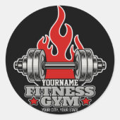 ウェイトリフティングダンベルフィットネスパーソナライズされたジム ラウンドシール (正面)