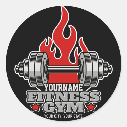 ウェイトリフティングダンベルフィットネスパーソナライズされたジム ラウンドシール (正面)