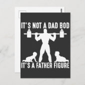 ウェイトリフティングパパボッドベビーダンベルボディビルダ ポストカード (正面/裏面)