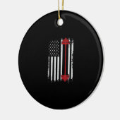 ウェイトリフティングフラットギフトトレーニング、ジム愛好者 セラミックオーナメント (左)