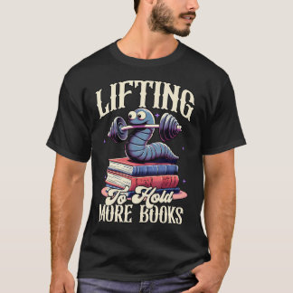 ウェイトリフティングブックラバー本の虫リフティング保持 Tシャツ