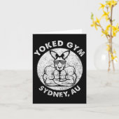 ウェイトリフトヨークドジムシドニーフレックスマッスルカンガルー カード (黄色い花)