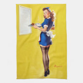 ウェイトレスのピン留め キッチンタオル (縦)