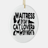 ウェイトレス猫好き セラミックオーナメント (右)