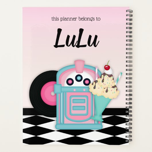 ウェイトレス50ズダイナーレトロプランナー プランナー手帳 (裏面)